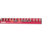Планка для головок (магнитная) TOPTUL 3/8"*240*12шт PBKB2R2412
