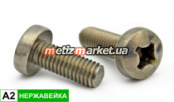 Винт гол сфера DIN 7985 A2 НЕРЖ 5х80