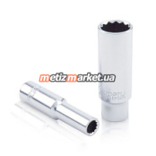 Головка торцевая длинная 1/4" 12мм 12-гранная TOPTUL BAEF0812