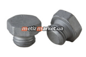 Заглушка резьбовая с шестигранной головкой и фланцем DIN 7604 A M12×1,5 сталь  цинк платковый
