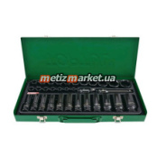 Набор торцевых головок ударных TOPTUL 1/2" 8-32мм 32ед. короткие+длинные GDAD3201