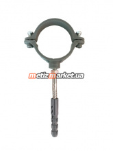 Хомут пластиковый для труб со шпилькой Ф110 мм